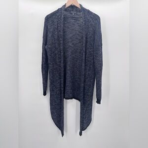 Eileen Fisher Midnight Blue Open Front Karma Linen Blend Cardigan Size Medium